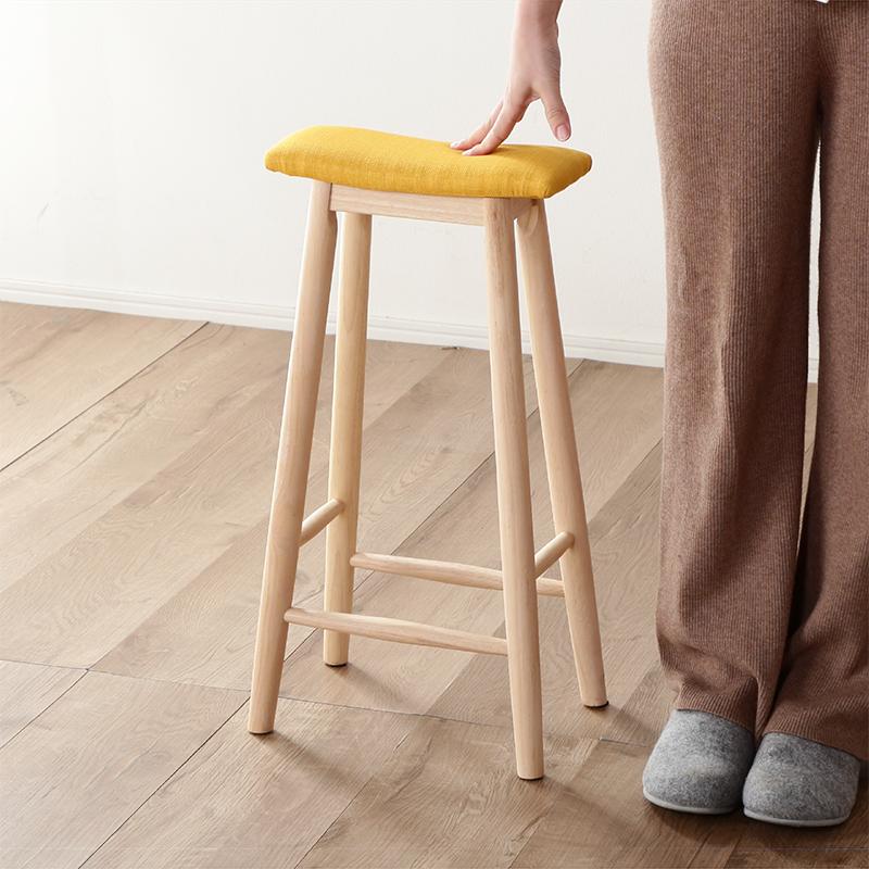 KAGUWORLD スツール スリム 完成品 ハイタイプ 天然木製 椅子 イス