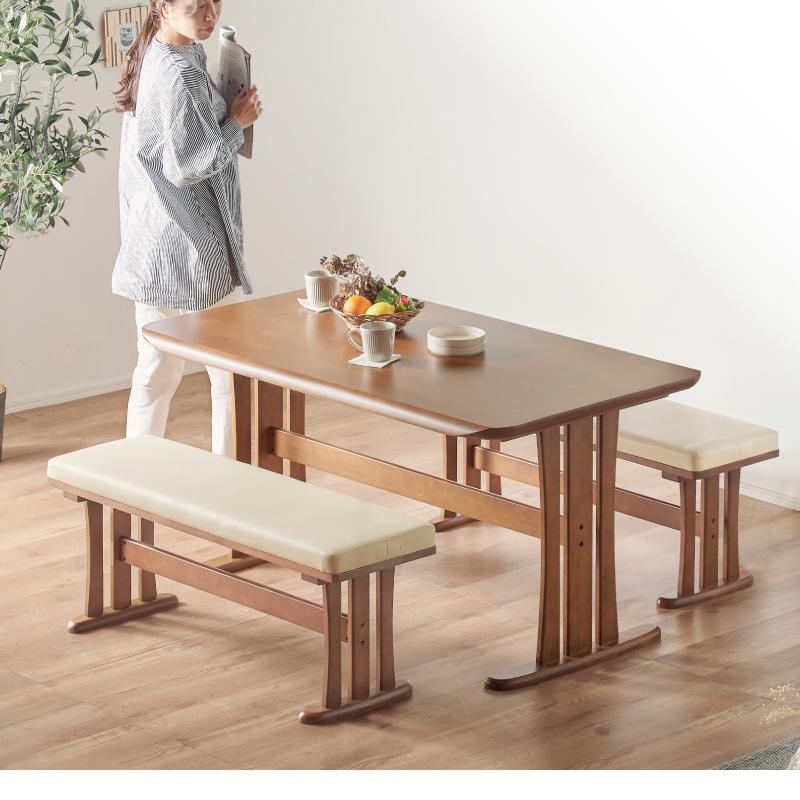 KAGUWORLD ベンチ 110cm ダイニング 単品 木製 2人用 2人掛け イス