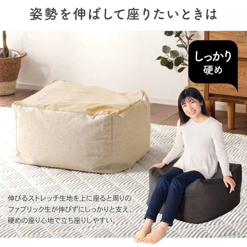 KAGUWORLD 人をダメにする ふわもこ ビーズクッション Lサイズ 4色
