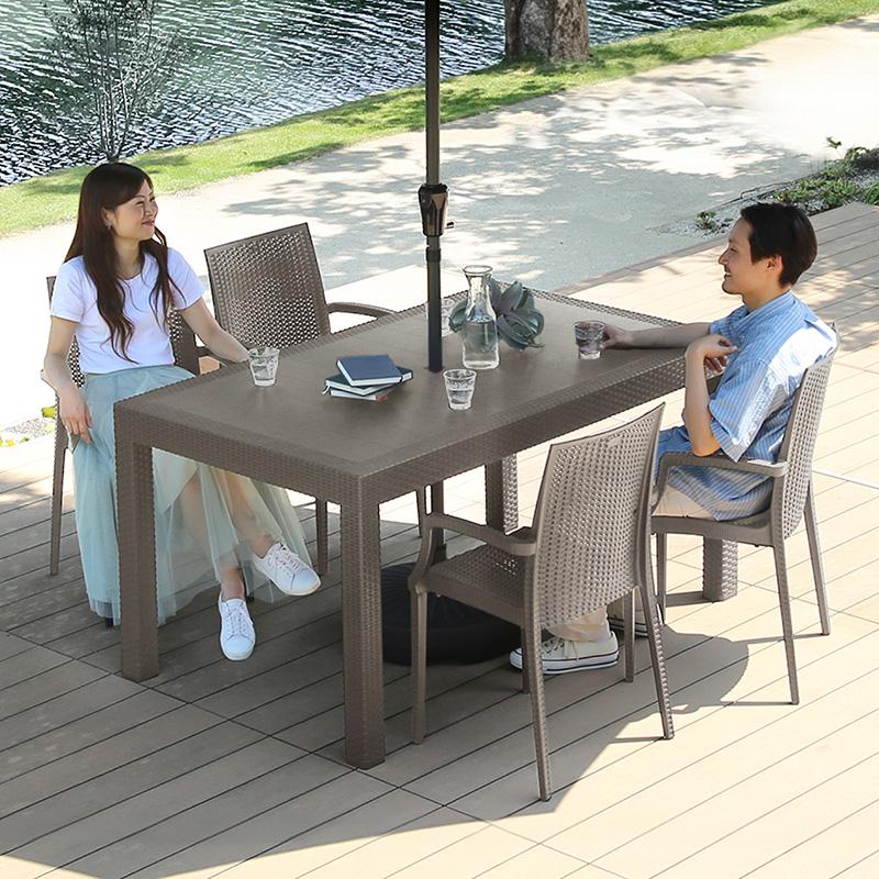 KAGUWORLD ガーデンチェア チェアー チェア 屋外用 肘付き 4脚セット