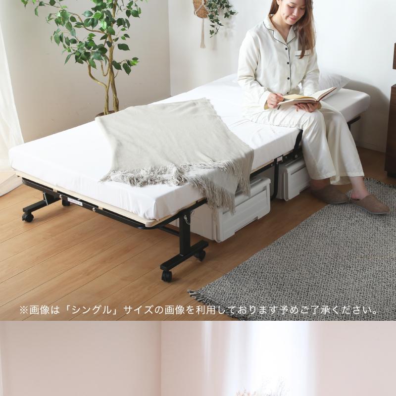 KAGUWORLD 折り畳みベッド すのこ セミダブル コンパクト 桐無垢 KAGUWORLD 折り畳みベッド すのこ セミダブル コンパクト 桐無垢