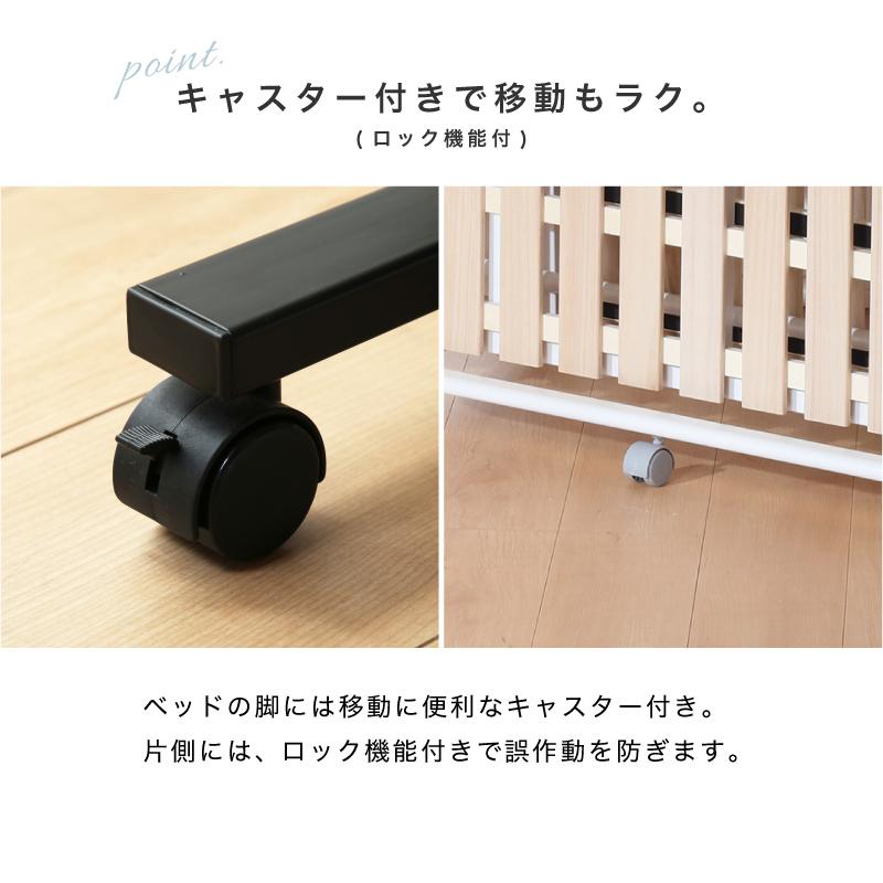 KAGUWORLD 折り畳みベッド すのこ ダブル コンパクト 桐無垢材 KAGUWORLD 折り畳みベッド すのこ ダブル コンパクト 桐無垢材