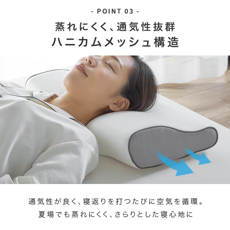 KAGUWORLD 低反発枕 頸椎サポート 肩こり 首こり 横向き寝 安眠枕 快眠