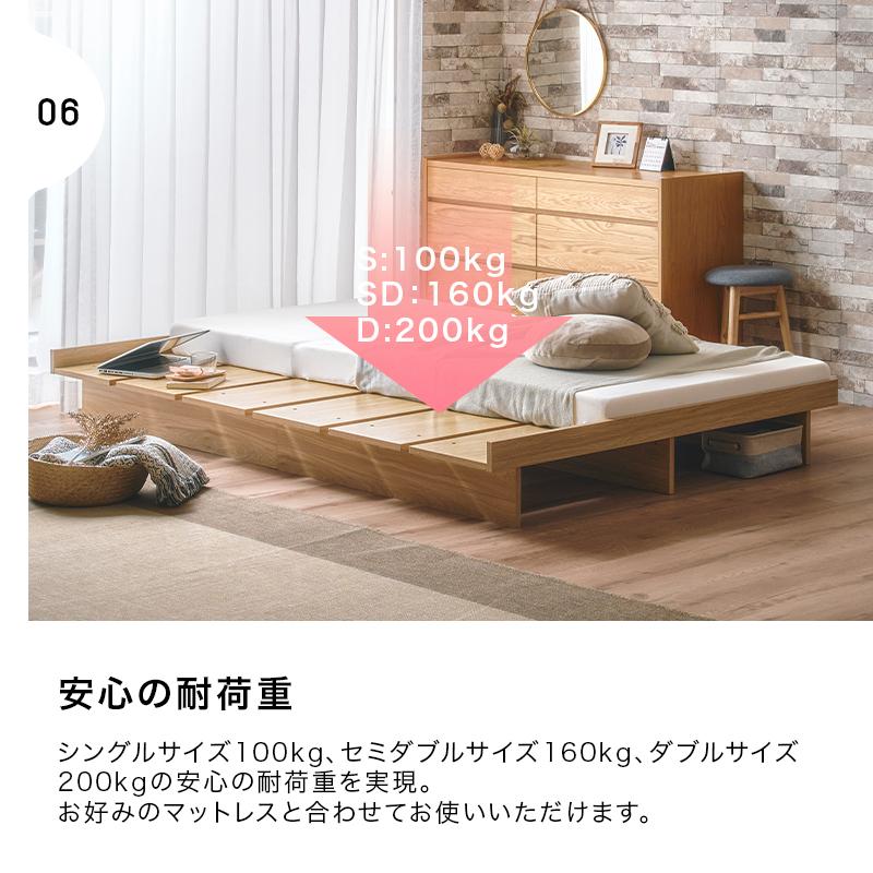 KAGUWORLD ボードベッド 宮なし ダブル ベッドフレーム ローベッド