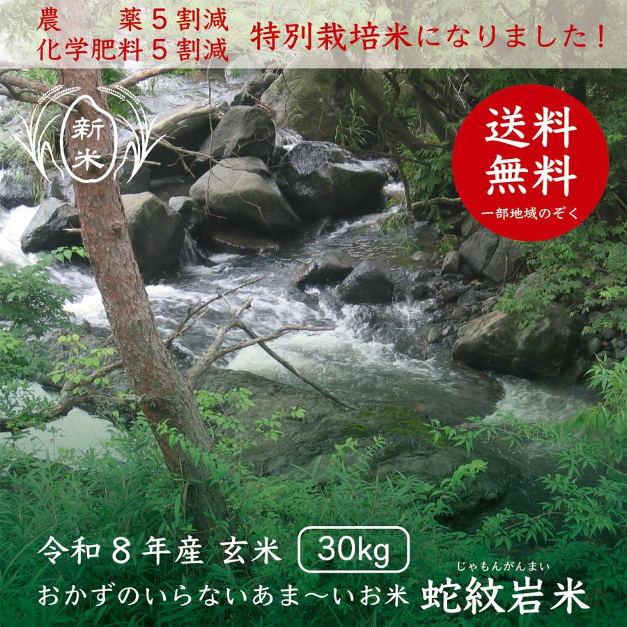 コシヒカリ 【令和7年産】【送料無料】蛇紋岩米玄米30kg 【コシヒカリ 