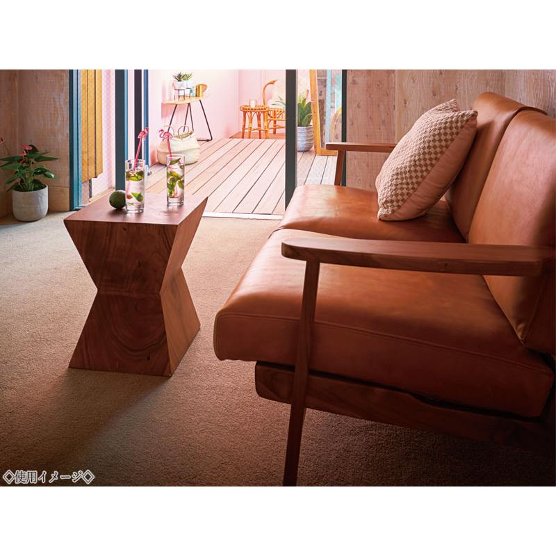 ソファ ソファー 2人掛け 2P sofa ラブソファー 幅125cm 天然木 チーク