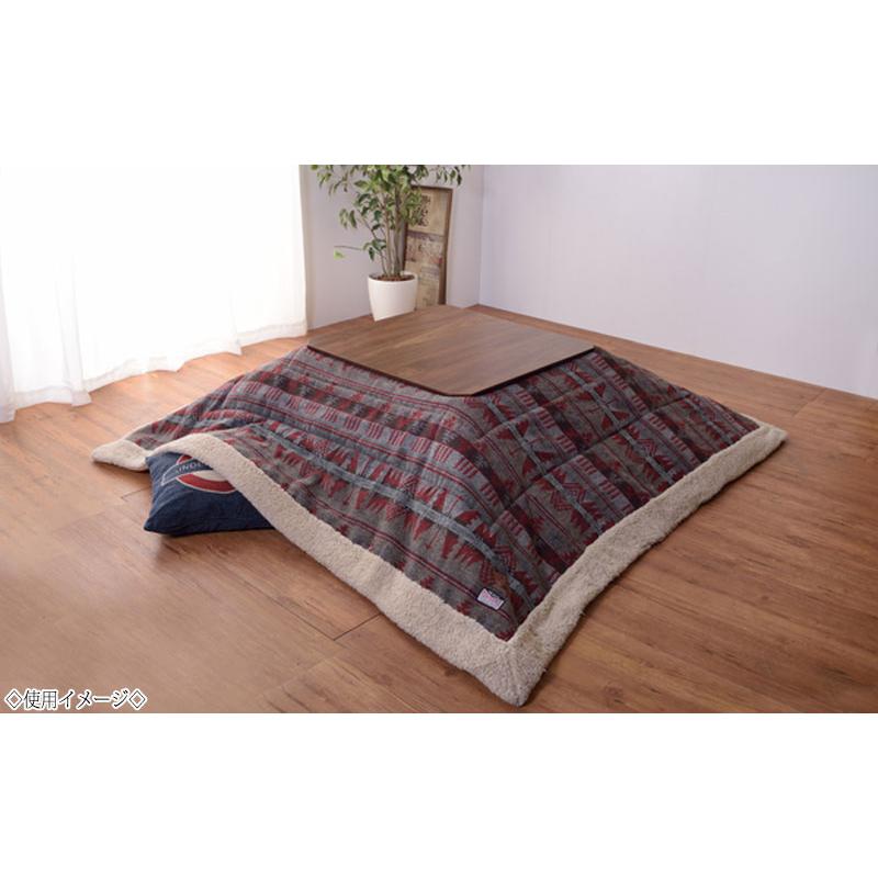 こたつ布団 薄掛けコタツ布団 正方形 テーブルサイズ 幅80cm 奥行80cm 対応 アクリル ポリエステル AZ-0865の画像
