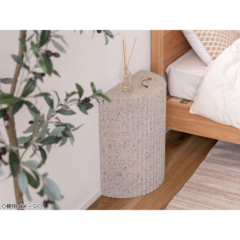 サイドテーブル 机 ミニテーブル ナイトテーブル 半円型 幅40cm 奥行