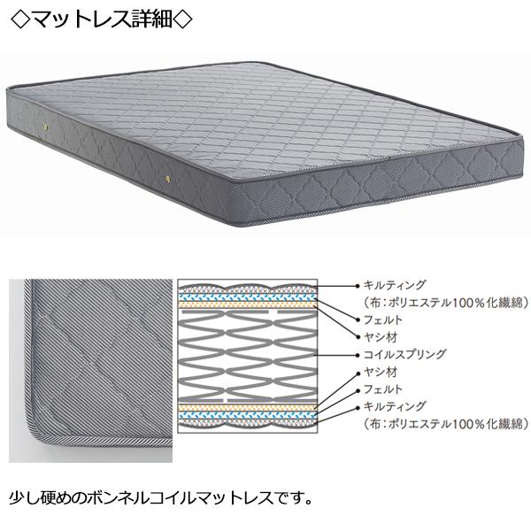 シングルベッド マットレス付 ベッドフレーム Sサイズ 寝具 ヘッド