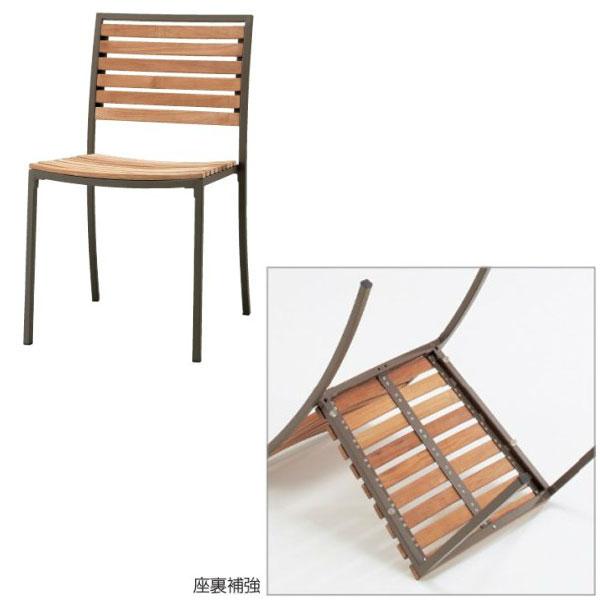 ガーデンチェア 屋外用 テラス席 チェア 椅子 肘なし スタッキング可能