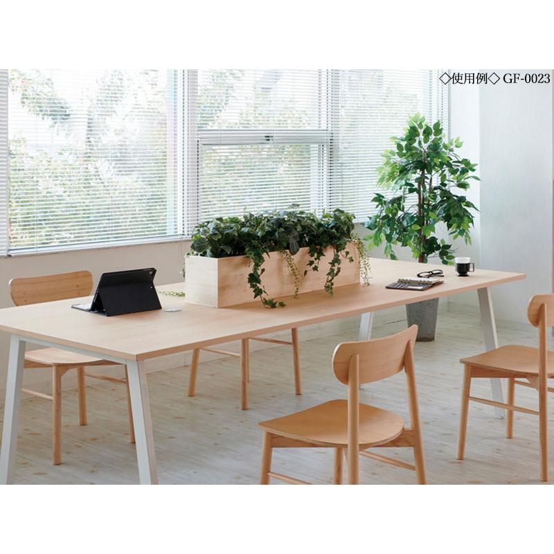フェイクグリーン ウッドボックス オフィスグリーン 光触媒 人工観葉植物 人工樹木 造花 鉢植え 幅約90cm 緑 オフィス緑化 GF-0021の画像