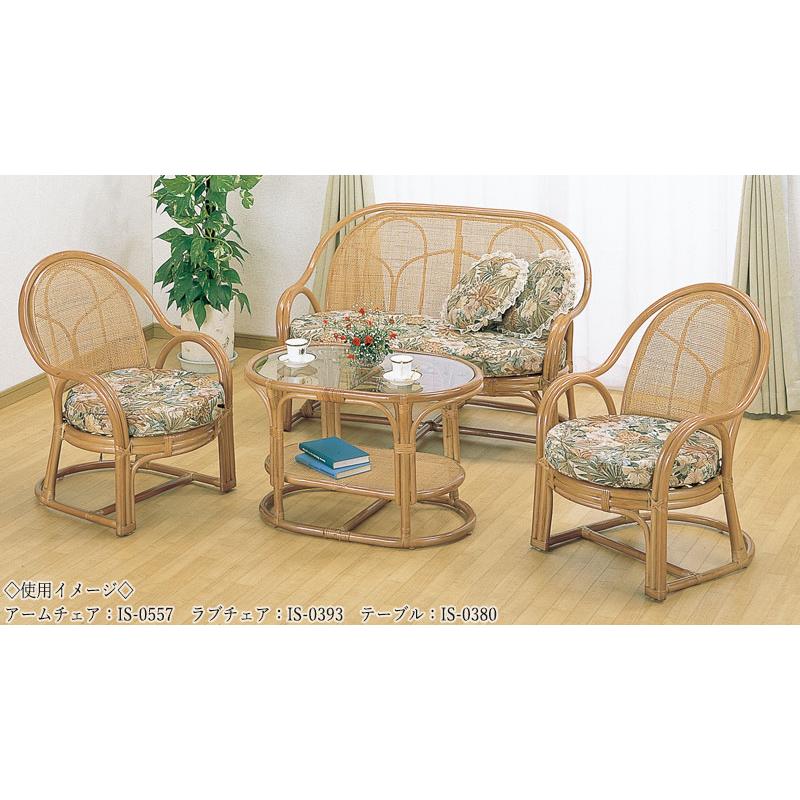 籐家具꧂ラタンガラステーブル リビング センター ロー 昭和