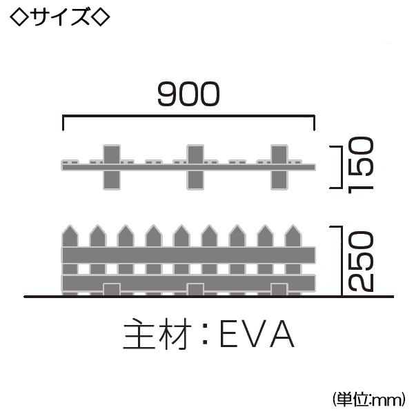 パーテーション 衝立 仕切り 柵 サク エリア分け 幅90cm 奥行15cm 高さ
