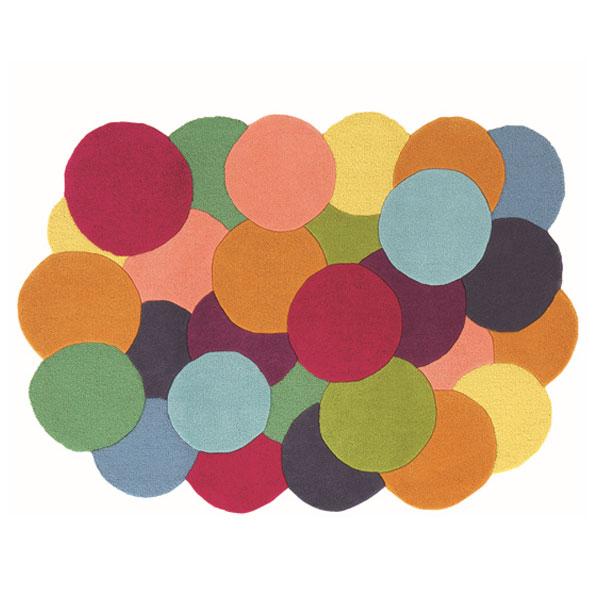 ラグマット 敷物 じゅうたん 140×200cm パイル8~13mm アクリル 防ダニ 抗菌 防臭 カラフル ポップ 【送料別】 KS-0252