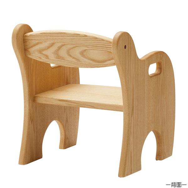 キッズチェア 学習チェア 勉強椅子 アームチェア 座高18cm 持ち手付 木製 クリ材 ナチュラル 【送料別】 KS-0258の画像
