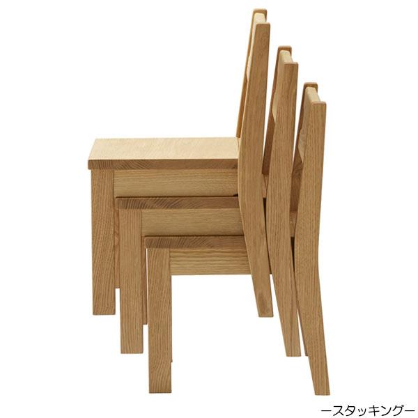 キッズチェア 学習チェア 勉強いす 椅子 座高28cm 木製 クリ材 スタッキング可能  ナチュラル 【送料別】 KS-0259の画像