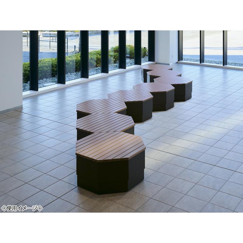 屋外用ベンチ ガーデンチェア 休憩ベンチ アウトドアベンチ 待合イス 幅89.5cm 組合せ 自由 リサイクル 再生木材 ML-0118_2