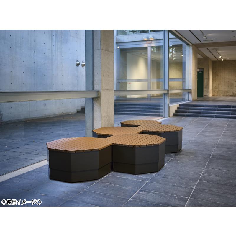 屋外用ベンチ ガーデンチェア 休憩ベンチ アウトドアベンチ 待合イス 幅89.5cm 組合せ 自由 リサイクル 再生木材 ML-0118_7