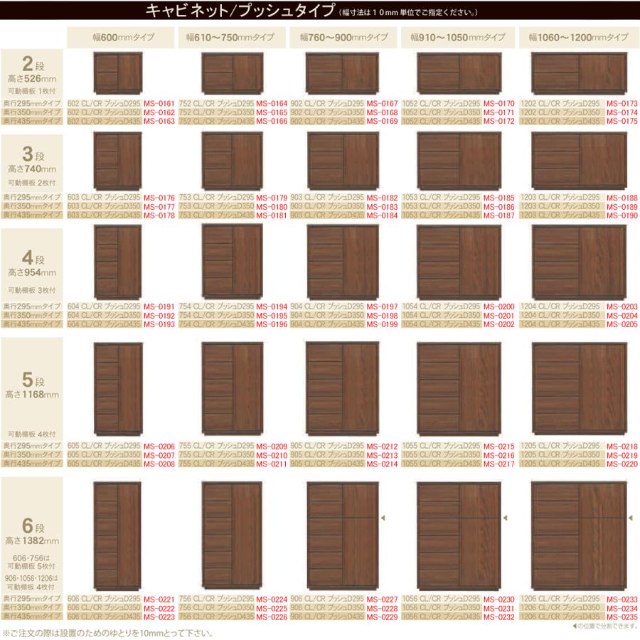 キャビネット 戸棚 引出 プル式 6段 オーダー品 幅91〜105cm 奥行35cm 箪笥 タンス 収納 洋服収納 収納家具 シンプル モダン MS-0311