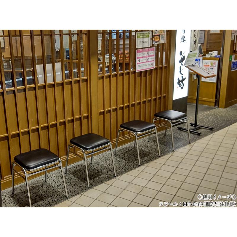 スツール チェア パイプ椅子 補助椅子 ゲーム椅子 ビデオ椅子 角型 スチール脚 クロームメッキ ブルー 青 MT-1262-gentei｜kaguro｜07