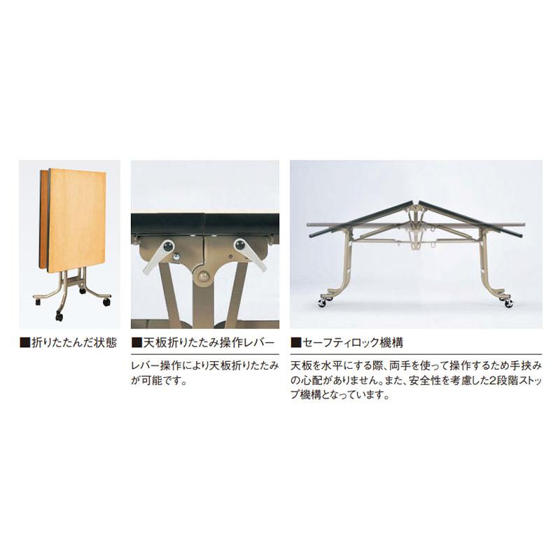 レセプションテーブル 会議テーブル フライトテーブル 宴会テーブル φ120cm 丸型 円 ラウンド シナ合板 キャスター付 NS-0405の画像
