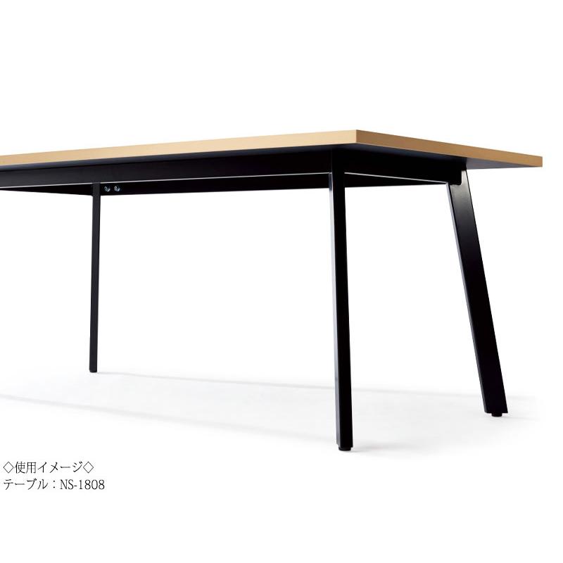 ミーティングテーブル 机 会議用テーブル φ100cm 丸型 スタンダードタイプ メラミン化粧板 木目 茶 ブラウン 白 ホワイト NS-1814の画像