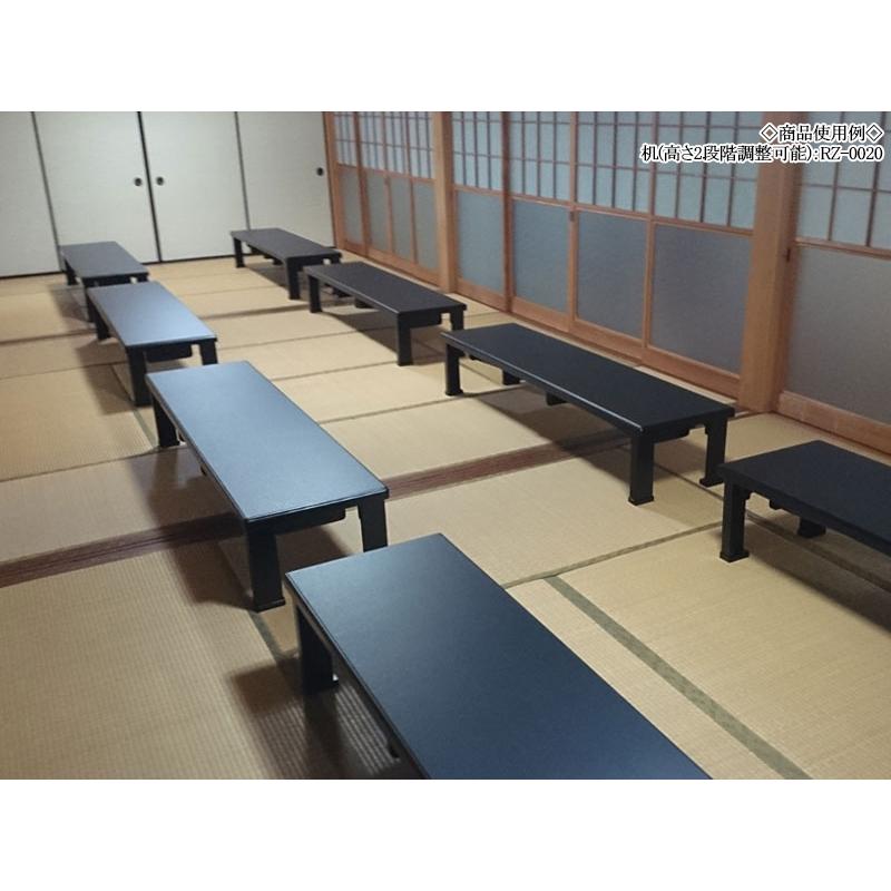 座卓兼用テーブル 折りたたみ机 座敷机 和風机 4人用 幅150cm 奥行60cm 脚部折畳式 畳ずり付脚 木脚 メラミン化粧板 ブラック 黒 RZ-0019_4