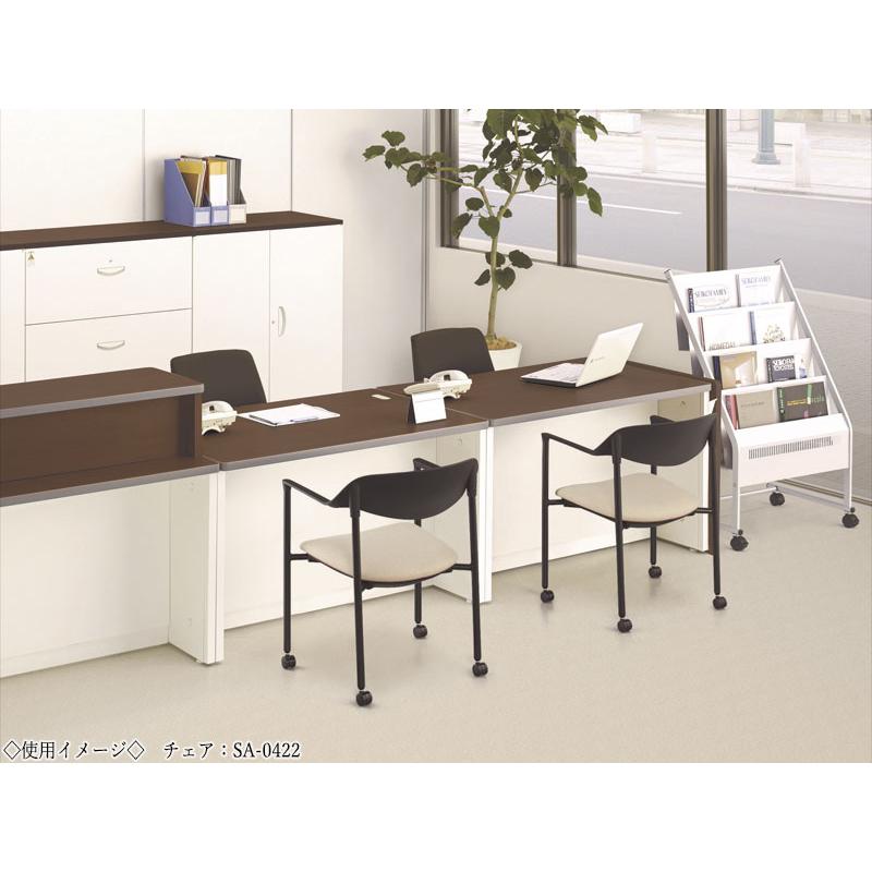 2脚セット ミーティングチェア 会議イス スタッキングチェア 多目的イス 肘なし 4本脚 スチール 粉体塗装 レザー張り SA-0421の画像