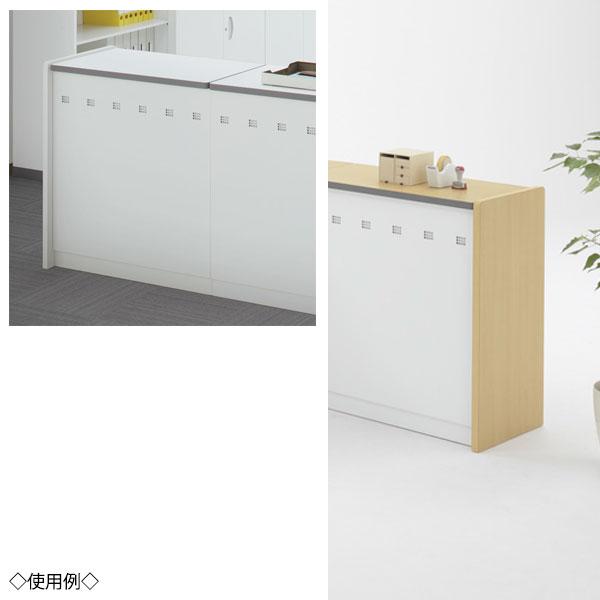 オフィスカウンター エンドパネル ハイタイプ システム 収納 棚 ラック シェルフ キャビネット 整理棚 受付 オフィス 間仕切り 【送料別】 SE-0562の画像