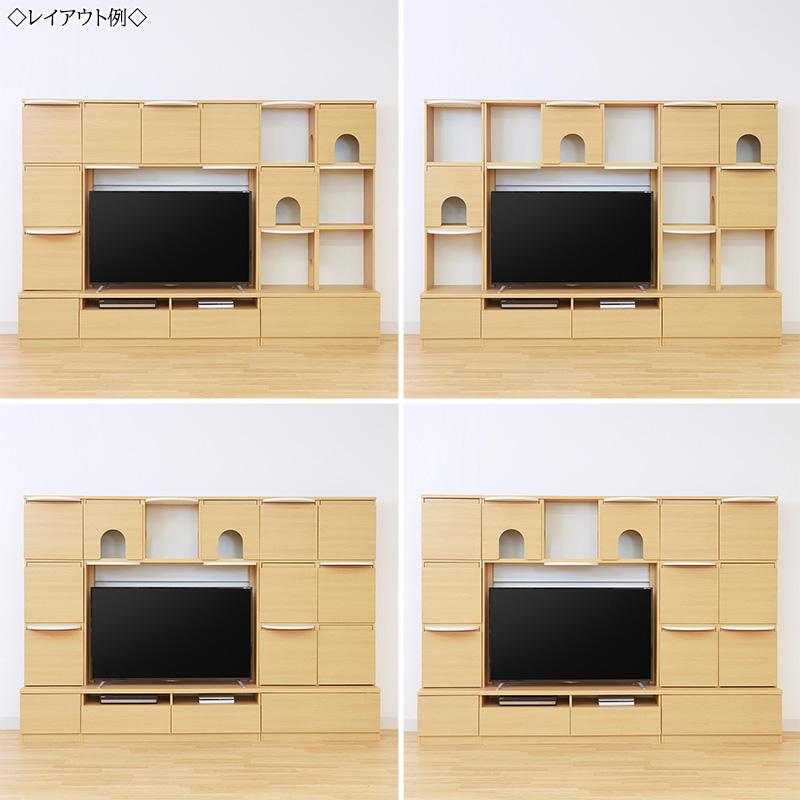 シェルフ キャットタワー キャットウォーク 壁面収納 オープンラック ディスプレイラック 幅約89cm ゲージ収納 猫用抜け穴 通路付き 木目調 ナチュラル SR-0537_7