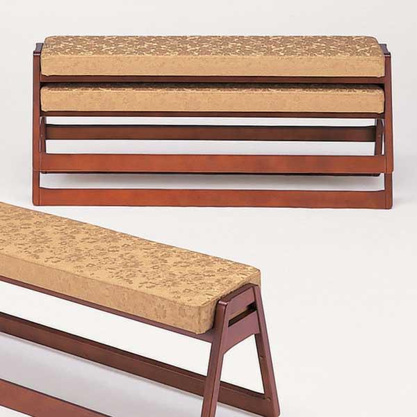 寺院用 ベンチ スツール 長椅子 幅約135cm 座高44cm スタッキング