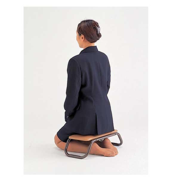 正座椅子 アルミ正座いす 寺院用 スツール ワイド幅 座高17cm