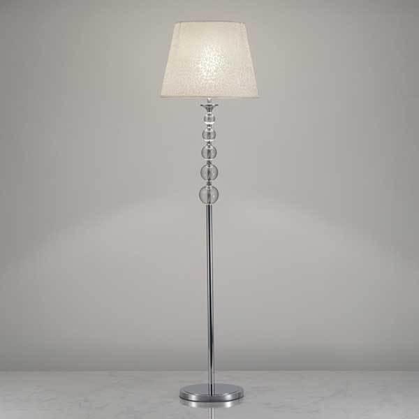 クラシック調フロアースタンド照明リビングランプ ホワイトベルベットセード erf2103w ホワイトスタンドが可愛いアンティーク照明、白いシェードのフロア