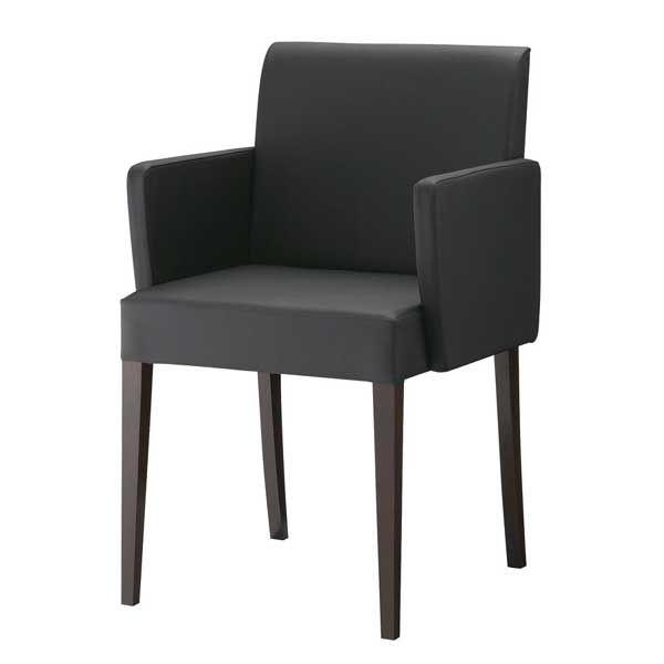 両肘ダイニングチェア業務用家具店舗用家具 シンプル木製チェアlivres2b-a