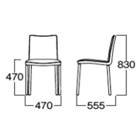 レザーチェアダイニングチェアーブラック他NATA Dining Chair イタリアボンテンピ社mbc0088bl｜kaguselect-com｜05