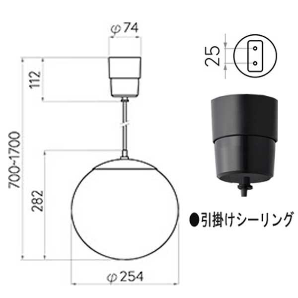 ペンダントランプ天井照明 ゴールド シンプルガラス円形 直径254Φｍｍ（ランプ同梱可能） mp40602-38｜kaguselect-com｜02