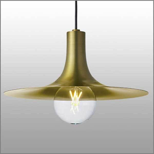 ペンダントライト アルミシェード レトロモダン照明 ショ−トワイド ゴールド（ランプ同梱可能） mp40607-31