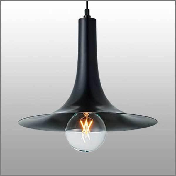 ペンダントライト アルミシェード レトロモダン照明 ロングワイド ブラック（ランプ同梱可能） mp40609-02