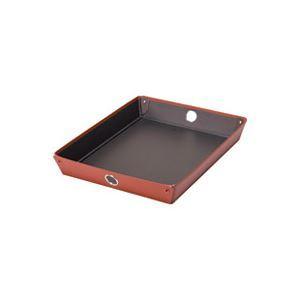 （まとめ）LIHITLAB スタッキングトレー A-340-9 茶〔×10セット〕