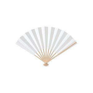 （まとめ） ゴークラ カラー扇子 白〔×20セット〕