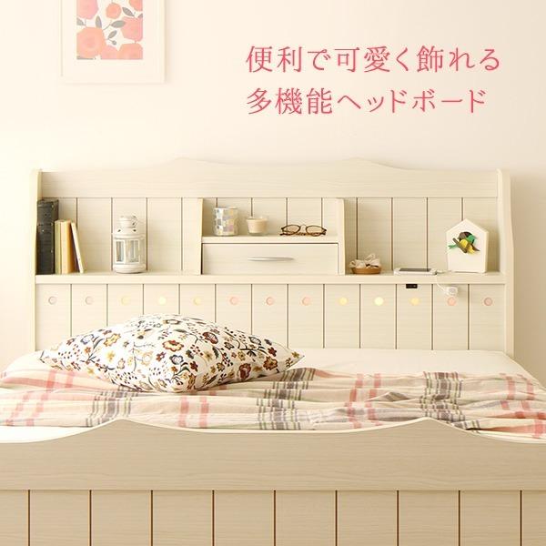 日本製 カントリー調 姫系 ベッド セミダブル (ベッドフレームのみ
