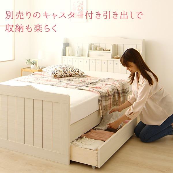 日本製 カントリー調 姫系 ベッド ダブル (ポケットコイルマットレス
