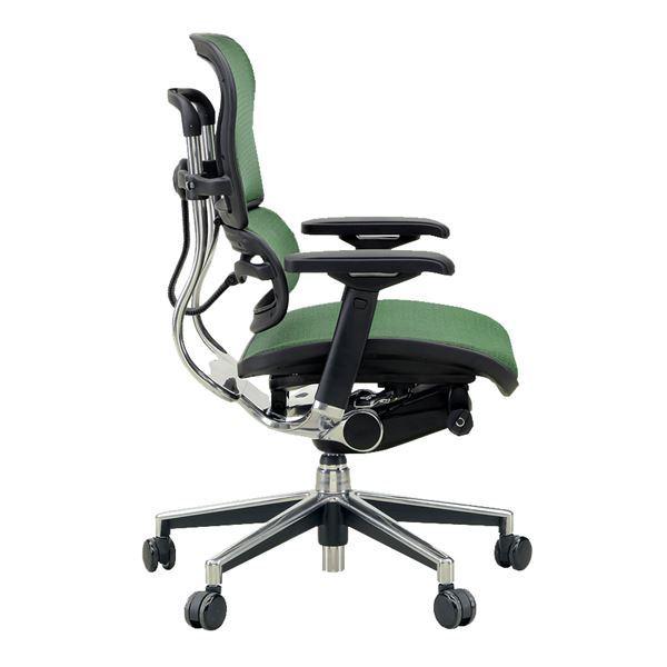 オフィスチェア アームレスト付き ランバーサポート付き ハイタイプ グリーン〔代引不可〕 キッズチェア、学習椅子