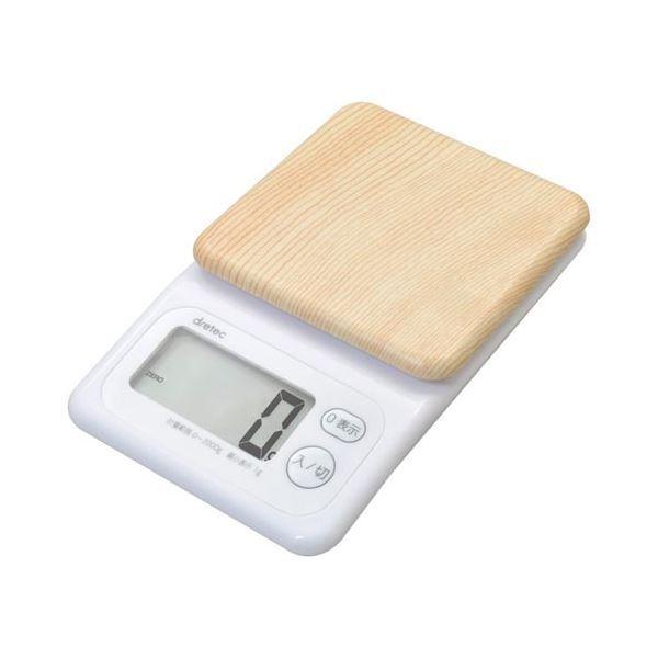 （まとめ） DRETEC デジタルスケール「フォレスト」2kg ナチュラルウッド KS-276NW 〔×3セット〕