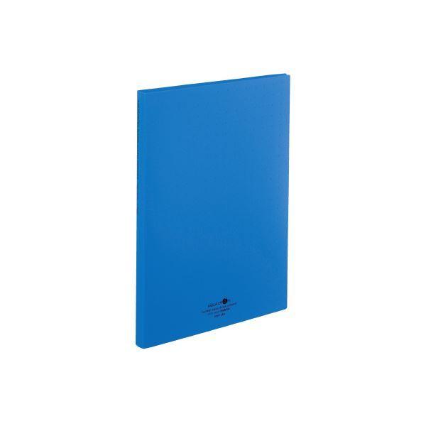 (まとめ）LIHITLAB 名刺帳 A4 300枚用 青 A-5042-8〔×10セット〕