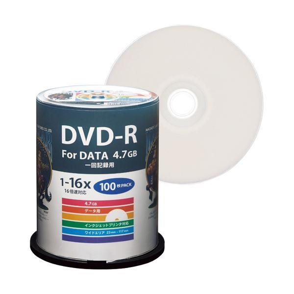 (まとめ) ハイディスク データ用DVD-R4.7GB 1-16倍速 ホワイトワイドプリンタブル スピンドルケース HDDR47JNP1001パック(100枚) 〔×5セット〕