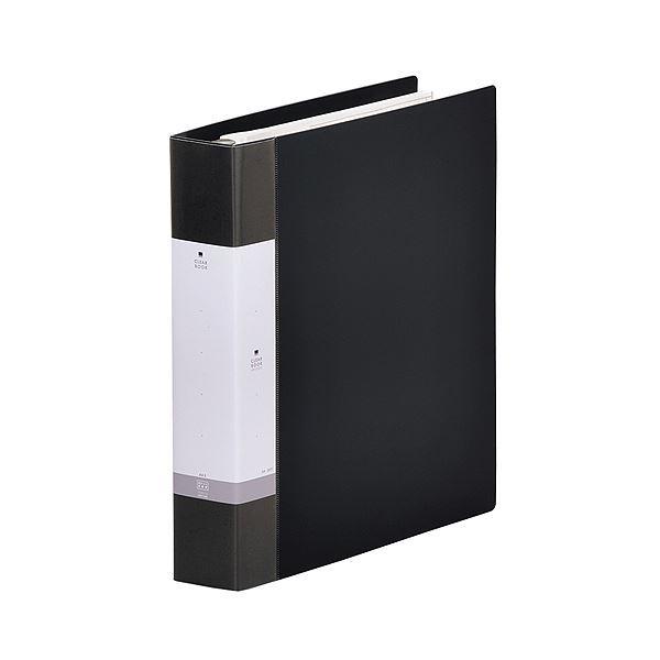 (まとめ) リヒトラブ リクエスト クリヤーブック(クリアブック)(ポケット交換タイプ) A4タテ 30穴 45ポケット付属 背幅55mm 黒 G3806-24 1冊 〔×10セット〕
