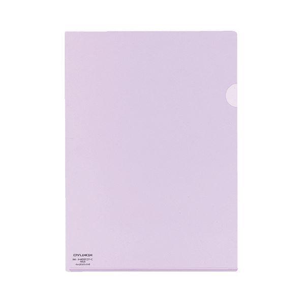 (まとめ) コクヨ クリヤーホルダースーパークリヤー10(テン) A4 ライトバイオレット フ-TC750N-4 1パック(5枚) 〔×30セット〕