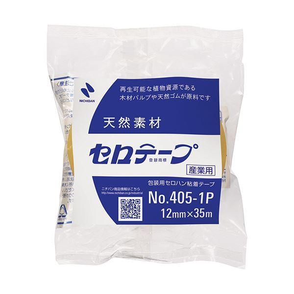 (まとめ) ニチバン 産業用セロテープ 大巻 12mm×35m 4051P-12 1巻 〔×300セット〕