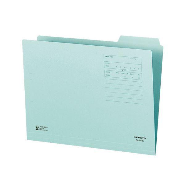（まとめ）コクヨ 1/3カットフォルダー（カラー）A4 第3見出し 青 A4-3F-3B 1セット（10冊）〔×10セット〕
